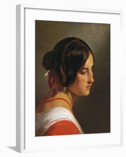 Head of Woman by Friedrich Von Amerling-null-Framed Giclee Print