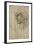 Head of Youth-Michelangelo-Framed Art Print