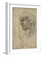 Head of Youth-Michelangelo-Framed Art Print