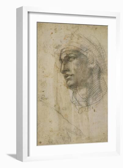 Head of Youth-Michelangelo-Framed Art Print
