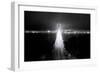 Head On City Bay Bridge Black & White Urban Night Cityscape San Francisco-Vincent James-Framed Photographic Print