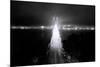 Head On City Bay Bridge Black & White Urban Night Cityscape San Francisco-Vincent James-Mounted Photographic Print