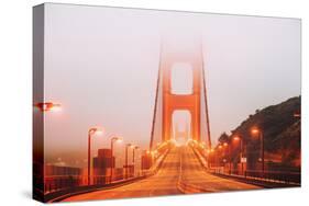 Head On Into San Francisco, Crossing the Golden Gate Bridge-Vincent James-Stretched Canvas