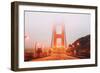 Head On Into San Francisco, Crossing the Golden Gate Bridge-Vincent James-Framed Photographic Print