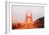 Head On Into San Francisco, Crossing the Golden Gate Bridge-Vincent James-Framed Photographic Print