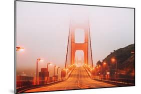 Head On Into San Francisco, Crossing the Golden Gate Bridge-Vincent James-Mounted Photographic Print