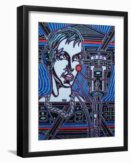 Head Phones-Abstract Graffiti-Framed Giclee Print