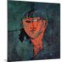 Head portrait-Amedeo Modigliani-Mounted Art Print