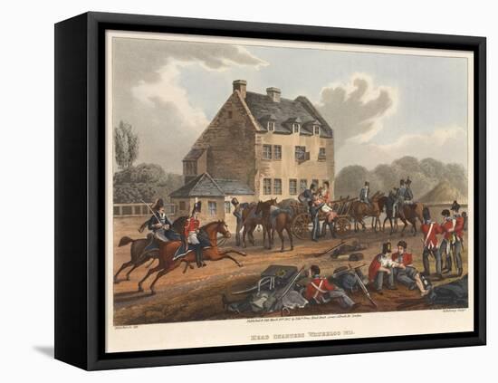 Head Quarters Waterloo 1815, Engraved by M. Dubourg, 1819 (Coloured Aquatint)-Franz Joseph Manskirch-Framed Stretched Canvas