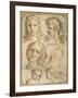 Head Studies: a Woman, an Angel, a Youth and a Bearded Man-Aurelio Luini-Framed Giclee Print