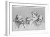 Head Studies from Cartoons at Hampton Court (Engraving)-William Hogarth-Framed Giclee Print