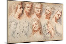 Head Studies-Artus I Quellinus-Mounted Giclee Print