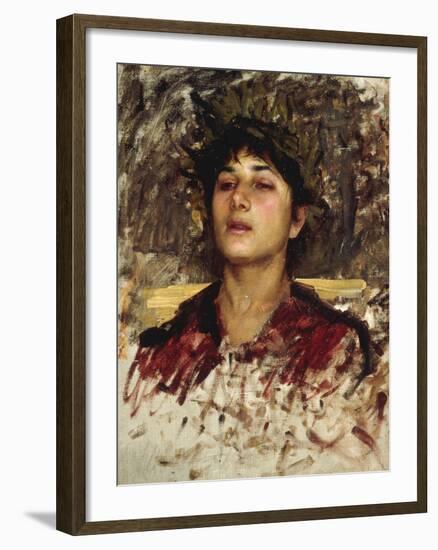 Head Study of a Corsican Boy-John William Waterhouse-Framed Giclee Print