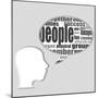 Head with the Words on the Topic of Social Networking and Media-fotoscool-Mounted Art Print