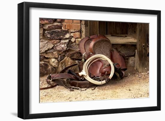 Head Wrangelrs Saddle-Amanda Lee Smith-Framed Photographic Print