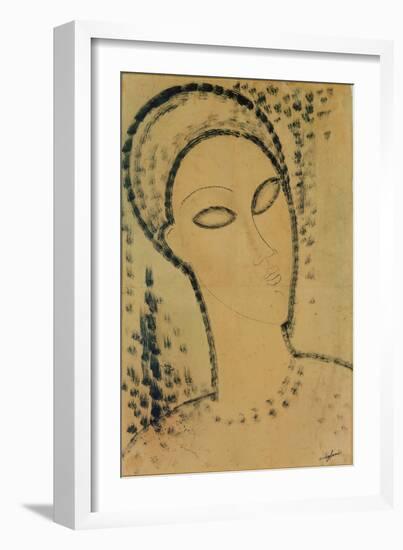 Head-Amedeo Modigliani-Framed Giclee Print