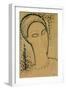 Head-Amedeo Modigliani-Framed Giclee Print