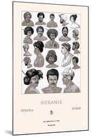 Headdresses and Hairstyles of Oceania-Racinet-Mounted Art Print