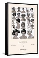 Headdresses and Hairstyles of Oceania-Racinet-Framed Stretched Canvas
