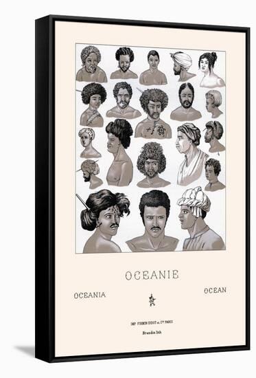 Headdresses and Hairstyles of Oceania-Racinet-Framed Stretched Canvas