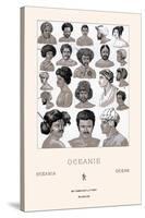 Headdresses and Hairstyles of Oceania-Racinet-Stretched Canvas
