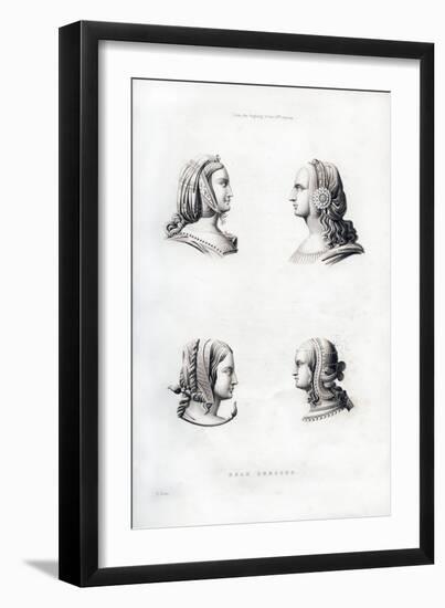 Headdresses, Early 16th Century-Henry Shaw-Framed Giclee Print