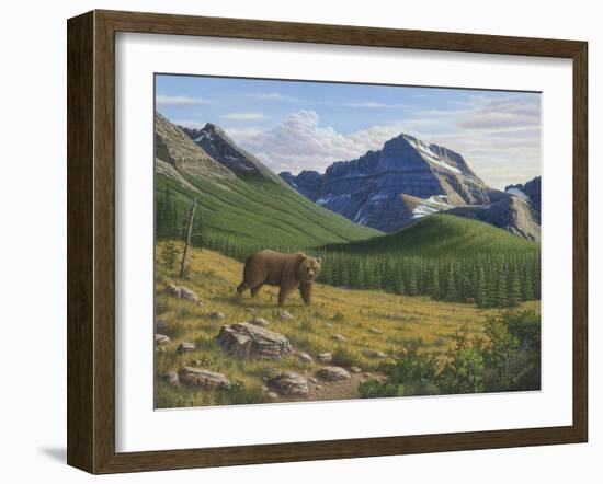 Heading Down the Slope-Robert Wavra-Framed Giclee Print