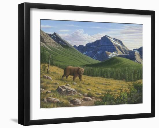 Heading Down the Slope-Robert Wavra-Framed Giclee Print