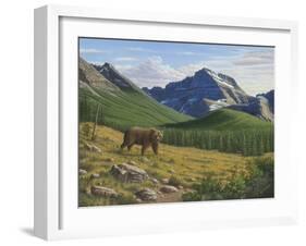 Heading Down the Slope-Robert Wavra-Framed Giclee Print