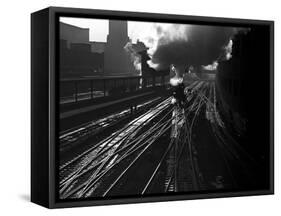 Heading into the Station-Jack Delano-Framed Stretched Canvas