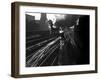 Heading into the Station-Jack Delano-Framed Premium Photographic Print