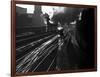 Heading into the Station-Jack Delano-Framed Photographic Print