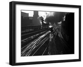 Heading into the Station-Jack Delano-Framed Photographic Print