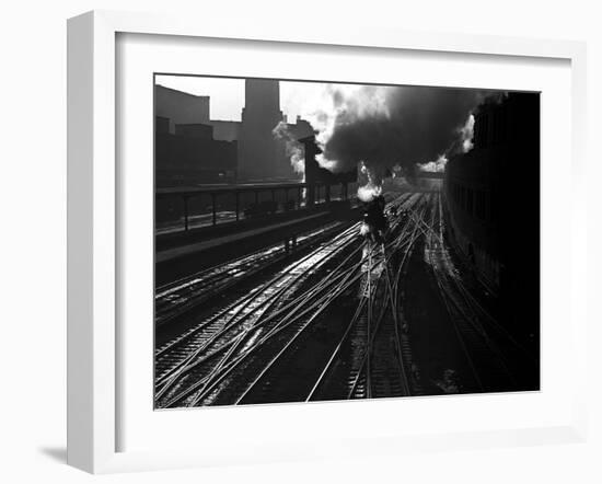 Heading into the Station-Jack Delano-Framed Photographic Print