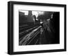 Heading into the Station-Jack Delano-Framed Photographic Print