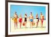 Heading Off to the Beach Party-null-Framed Premium Giclee Print