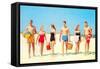 Heading Off to the Beach Party-null-Framed Stretched Canvas