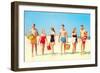 Heading Off to the Beach Party-null-Framed Art Print