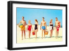 Heading Off to the Beach Party-null-Framed Art Print