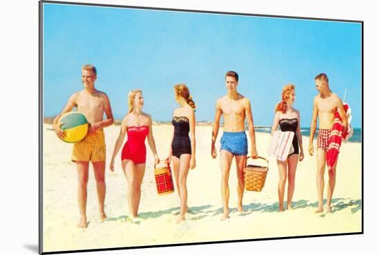 Heading Off to the Beach Party-null-Mounted Art Print