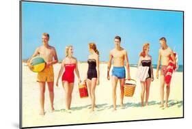 Heading Off to the Beach Party-null-Mounted Art Print