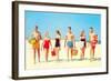 Heading Off to the Beach Party-null-Framed Art Print