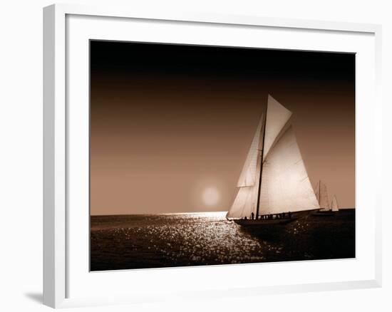 Heading Out Sepia-Ben James-Framed Giclee Print