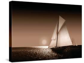 Heading Out Sepia-Ben James-Stretched Canvas