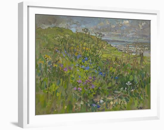 Headland Flowers near Berwick-Susan Ryder-Framed Giclee Print