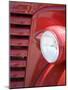 Headlight and Partial Grill of a Red Antique Truck-Kathleen Clemons-Mounted Photographic Print