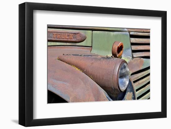 Headlight on old truck detail in Sprague, Washington State-Darrell Gulin-Framed Photographic Print