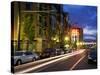 Headlights in the Pearl District, Portland, Oregon, USA-Janis Miglavs-Stretched Canvas