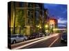 Headlights in the Pearl District, Portland, Oregon, USA-Janis Miglavs-Stretched Canvas