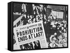 Headline Declaring the End of Prohibition, 6th December, 1933-null-Framed Stretched Canvas